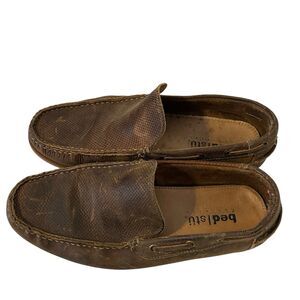 Bed Stu Workshop Freestyle Leather Slip-On Loafer Brown Yellow Blue Sz 9 Bed Stu Loafers & Slip-Ons for Men on Sale up to 90% Off  main image 2